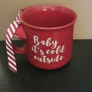 Red holiday mug